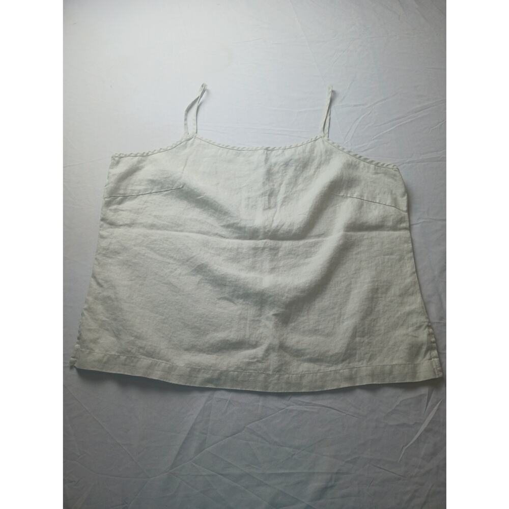 Gap 100% Linen Green Y2K Baby Doll Tank Women Size XL Beach‎ Causal Vacation